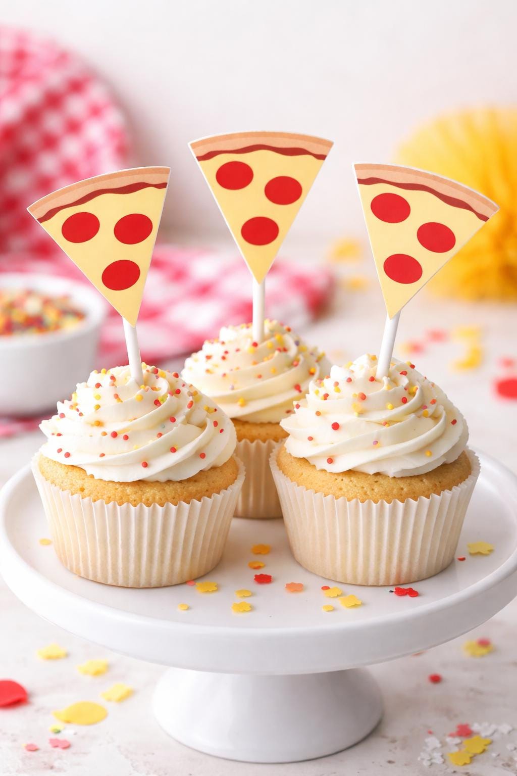 Pizza Cupcake Toppers, Pizza Party Cupcake Toppers, Fast Food Cupcake Toppers, Pizza Birthday Party Decorations, Pizza Party Supplies, Pizza