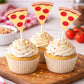 Pizza Cupcake Toppers, Pizza Party Cupcake Toppers, Fast Food Cupcake Toppers, Pizza Birthday Party Decorations, Pizza Party Supplies, Pizza