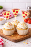 Pizza Cupcake Toppers, Pizza Party Cupcake Toppers, Fast Food Cupcake Toppers, Pizza Birthday Party Decorations, Pizza Party Supplies, Pizza