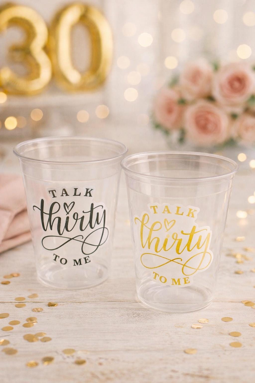 Talk Thirty To Me Cups Talk 30 To Me 30th PARTY CUPS Vintage 30TH Cups Best of 30th Birthday Party 30th Birthday Favors 30th Birthday Thirty
