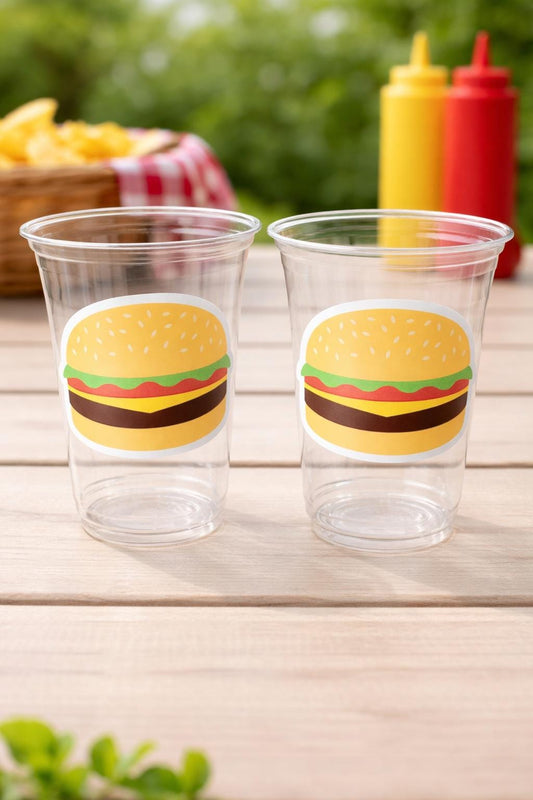 HAMBURGER PARTY Cups - Hamburger Birthday Party Hamburger Party Hamburger Treat Cups Hamburger Birthday Decorations Hamburger Party Favors