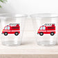 Firetruck Party Cups, Firetruck Treat Cups, Firetruck Party Favors, Firetruck Birthday Favors, Fire Truck Party Favors, Fire truck Birthday