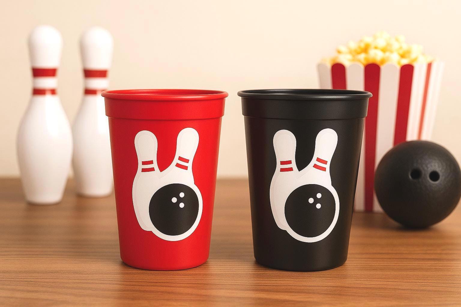 BOWLING PARTY CUPS - Bowling Birthday Cups Bowling Cups First Birthday Bowling Party Decorations Bowling Bowling Cups Bowling Party Favors