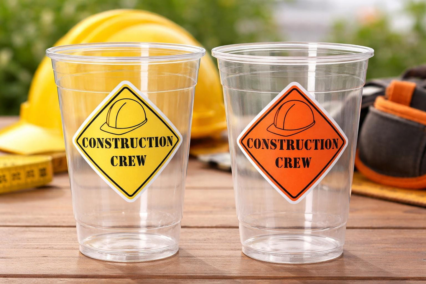 CONSTRUCTION PARTY CUPS - Hard Hat Party Cups Construction Party Cups Construction Birthday Construction Party Construction Decorations
