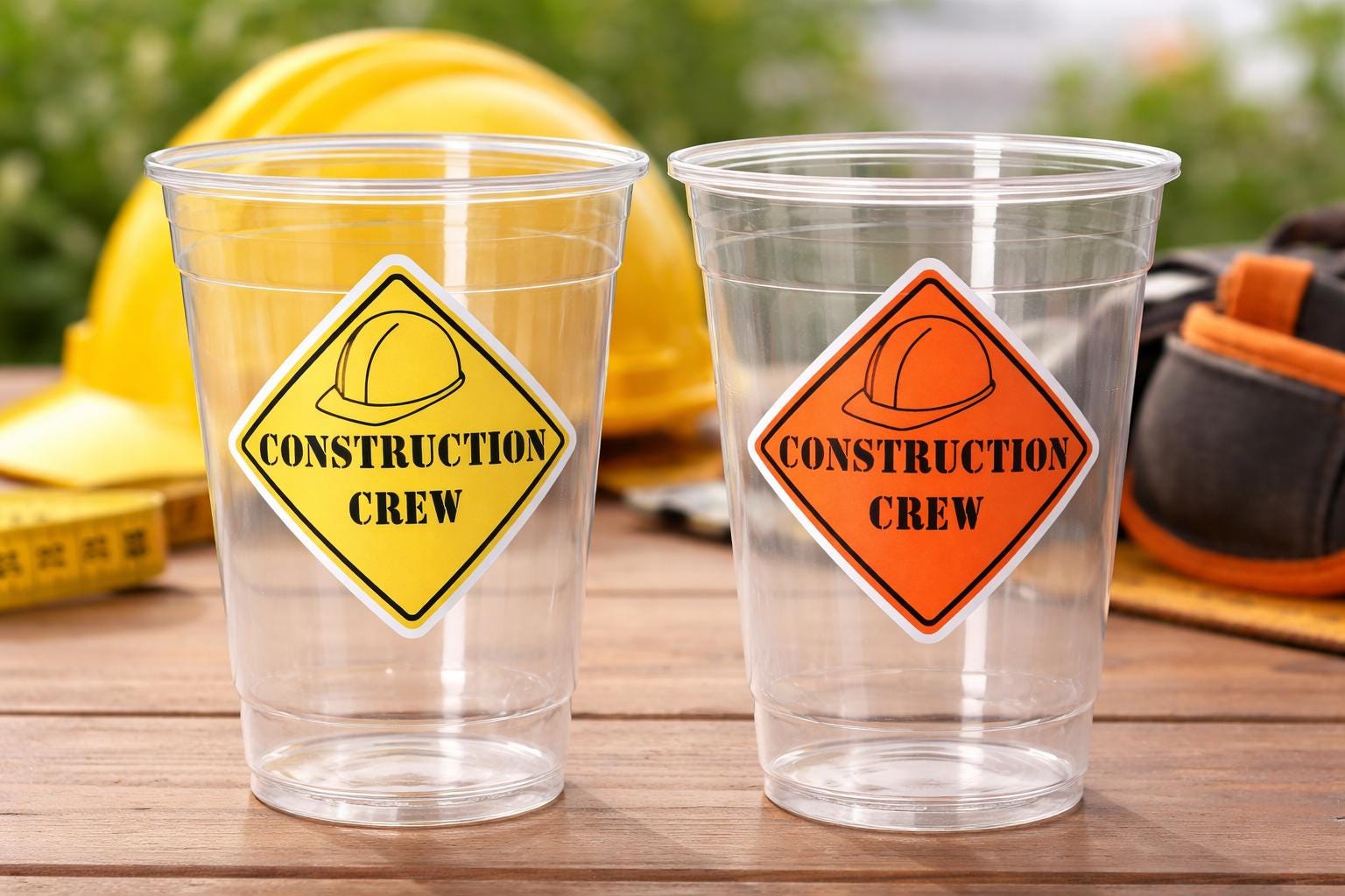 CONSTRUCTION PARTY CUPS - Hard Hat Party Cups Construction Party Cups Construction Birthday Construction Party Construction Decorations