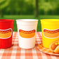 HOT DOG PARTY Cups -Hot Dog Birthday Party Hot Dog Party Hot Dog Treat Cup Hot Dog Birthday Decorations Hot Dog Party Favor 4th of July Cups