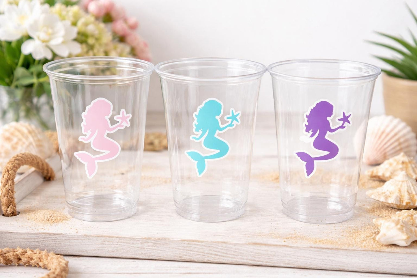 MERMAID PARTY CUPS - Mermaid Birthday Cups Mermaid Party Cups Mermaid Party Decorations Mermaid Party Favors Mermaid Mermaid Party Decor
