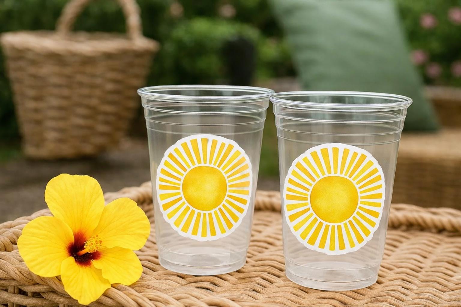 SUN PARTY CUPS - Sunshine Party Cups Sunshine Birthday Sunshine First Birthday First Trip Around The Sun Sunshine Party DecorationSun Favor