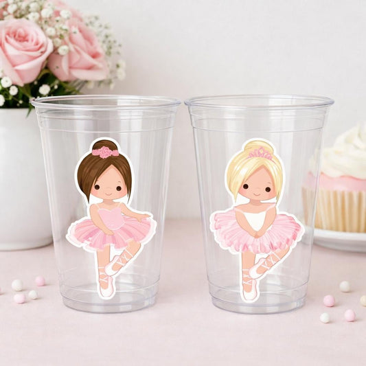 BALLET PARTY CUPS - Ballerina Party Cups Ballet Birthday Party Ballet Party Decorations Ballerina 1st Birthday Ballerina Party Baby Shower