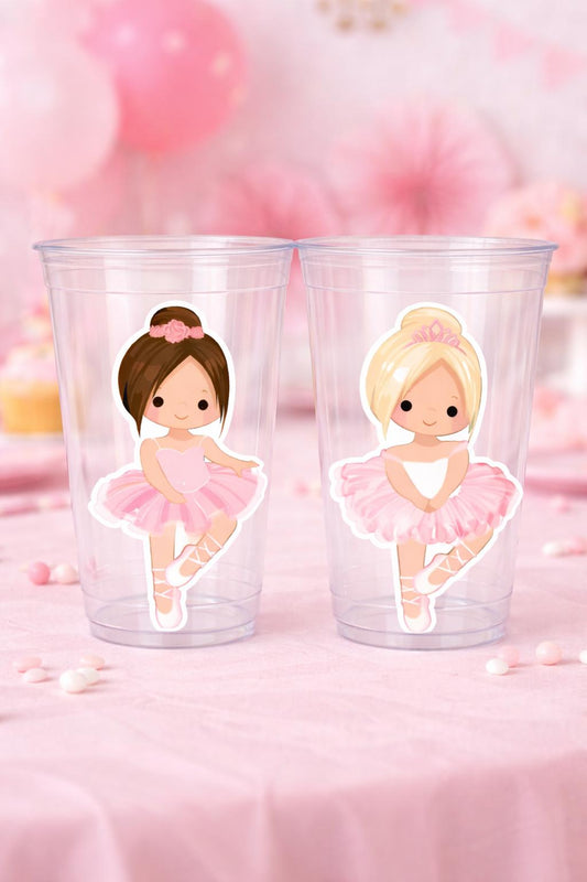 BALLET PARTY CUPS - Ballerina Party Cups Ballet Birthday Party Ballet Party Decorations Ballerina 1st Birthday Ballerina Party Baby Shower