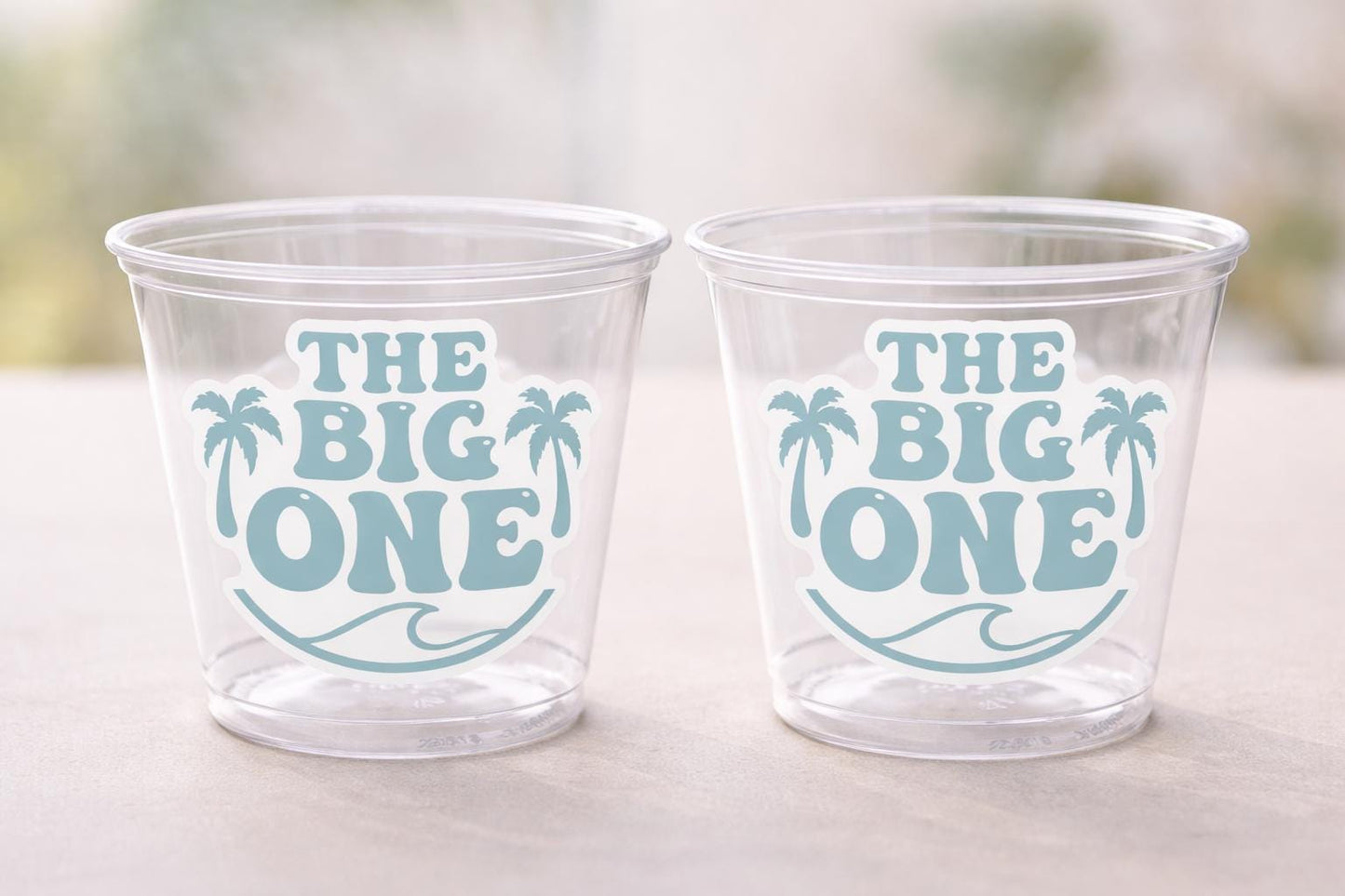 Beach Surf Birthday Cups, The Big One Cups, 1st Birthday Party Cups, Beach Surf Party Favors, Surfs Up Cups, Surfer Catch A Wave Cups, Surf