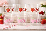 STRAWBERRY PARTY CUPS - Strawberry Birthday Cups Strawberry Cups First Birthday Strawberry One Party Decorations Strawberry Baby Shower