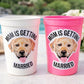 Personalized Dog Face Cups, Mom is Getting Married Cups, Bachelorette Party Favors, Bachelorette Party Games, Dog Face Bachelorette Cups Pet