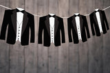 TUXEDO Garland, Tuxedo Banner, Wedding Banner, Wedding Garland, Tux Party Banner, Tux Garland, Tux Decorations, formal party, wedding