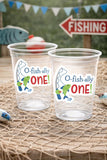 FISHING PARTY CUPS - Fishing Birthday Fishing First Birthday Party Gone Fishing Party The Big One Fishing Bobber Decorations Fish Bait Cups