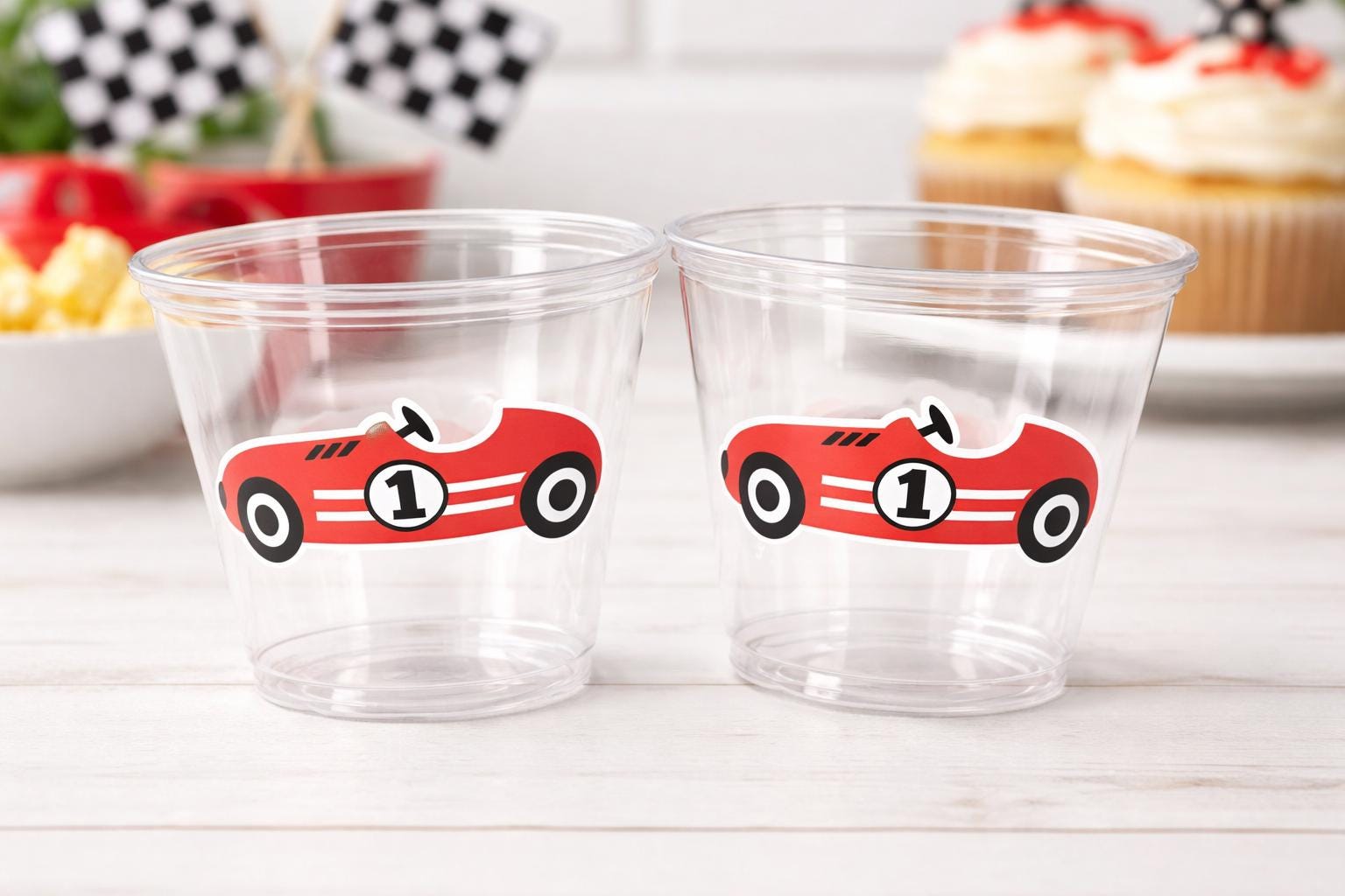 RACING PARTY CUPS - Race Car Cups Racing Birthday Cups Racing Birthday Cups Race Car Party Favors Racing Party Favors Racing Decorations