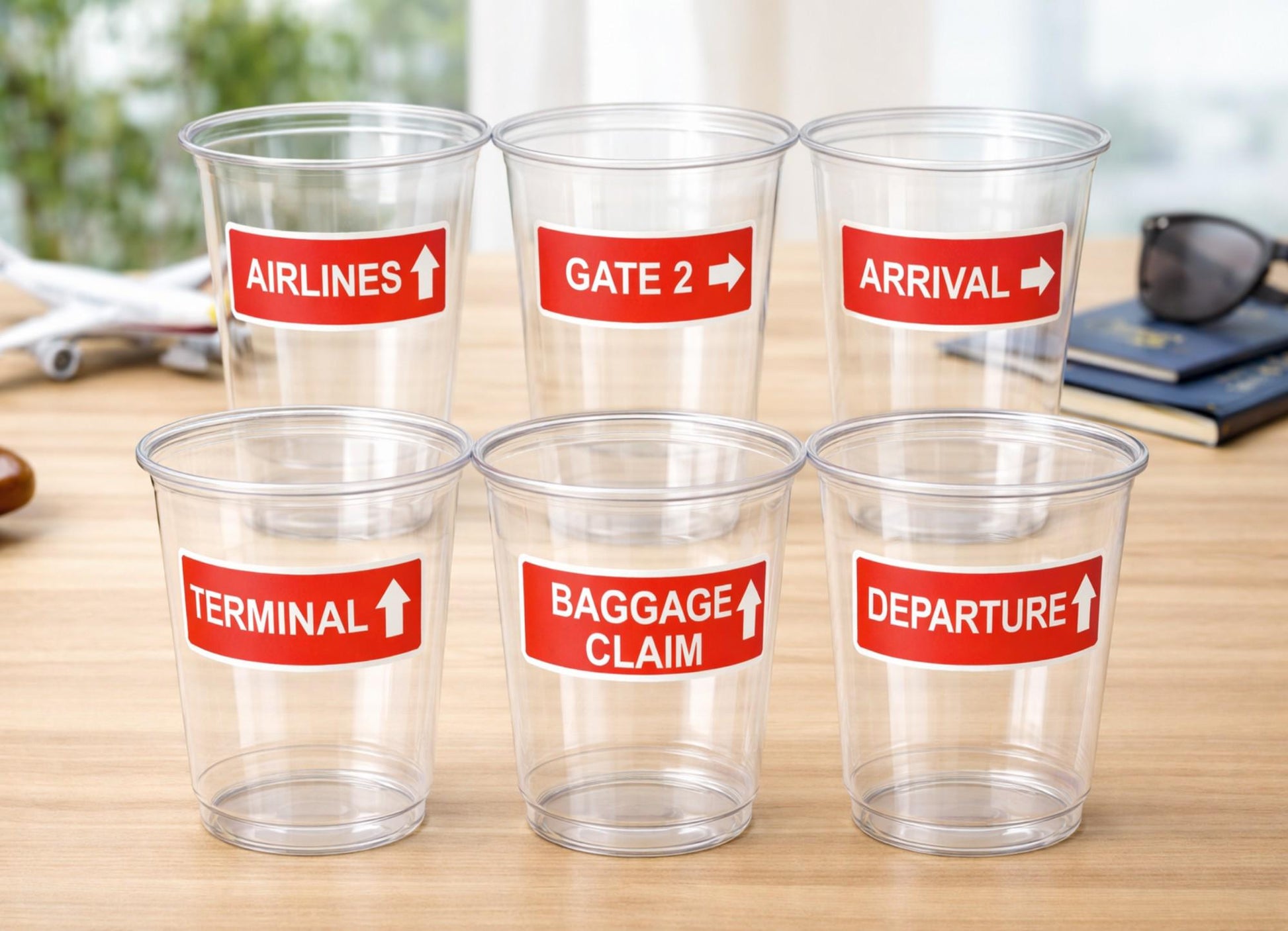 AIRPLANE PARTY CUPS - Airplane Birthday Cups 16oz, Airplane Party Favors Pilot Party Plane Birthday Party Airplane Decorations Supplies
