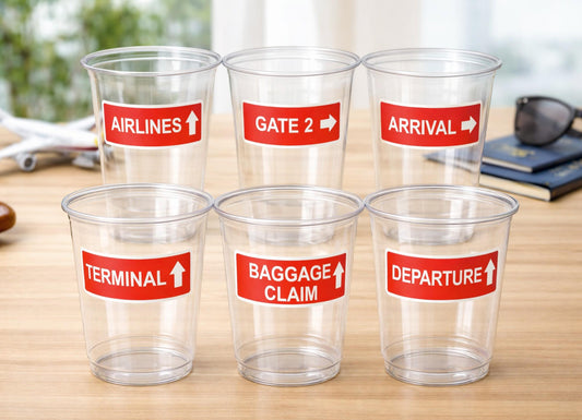 AIRPLANE PARTY CUPS - Airplane Birthday Cups 16oz, Airplane Party Favors Pilot Party Plane Birthday Party Airplane Decorations Supplies