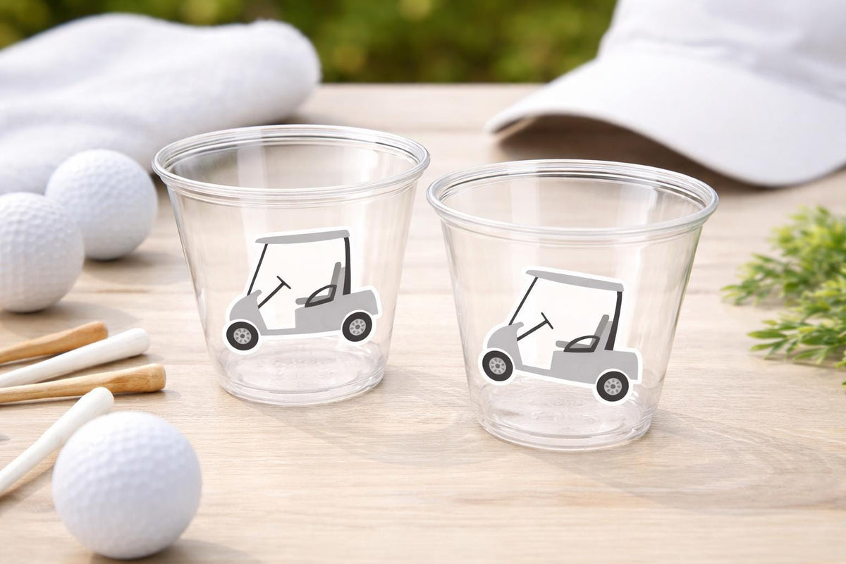GOLF PARTY CUPS - Golfing Party Cups Golf Birthday Golf Party Golf Decorations Golf Party Supplies Golfing Cups Golf Cups Golf Favors