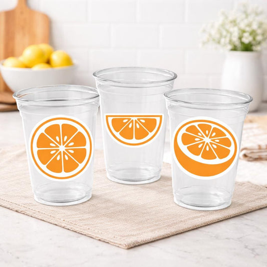 Orange Party Cups, Orange Birthday, Orange Party Favors, Orange Party Favors, Orange First Birthday, Orange Baby Shower Orange Decorations