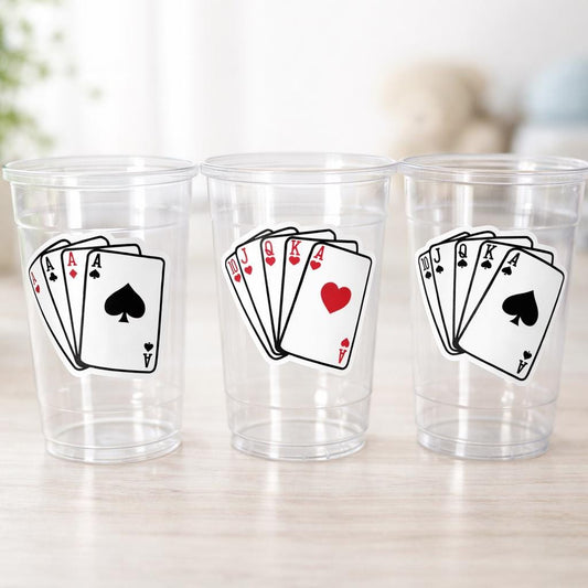 PLAYING CARDS PARTY Cups -Casino Cups Casino Birthday Magician Party Cups Casino Birthday Gambling Party Decoration Poker Game Deck of Cards