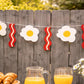 Bacon Garland Eggs Garland Bacon Banner Eggs Banner Breakfast Garland Breakfast Banner Photo Prop Breakfast Party Decorations