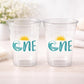 Surf Birthday Cups, The Big One Cups, 1st Birthday Party Cups, Surf Birthday Party Favors, Boy Surfing Cups, Surfs Up, Surfer, Catch A Wave