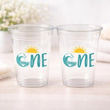 Surf Birthday Cups, The Big One Cups, 1st Birthday Party Cups, Surf Birthday Party Favors, Boy Surfing Cups, Surfs Up, Surfer, Catch A Wave