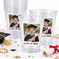 Custom Graduation Photo Cups Class of 2026, Personalized Grad Party Favors, 16oz Clear Cups, Graduation Party Decorations, Personalized Cups