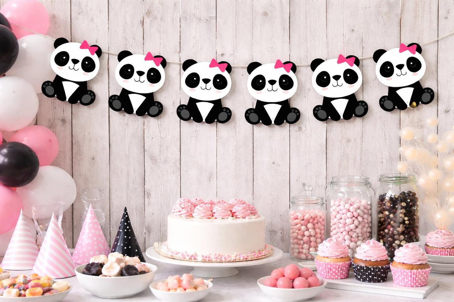 Panda Bear Garland, Panda Bear Banner, Panda Bear Decorations, Panda Banner, Panda Birthday, Panda Baby Shower Banner, Panda Nursery Banner