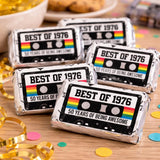 30 - 50th Birthday Cassette Tape Stickers 50th Birthday Stickers For Mini Candy Bar Wrapper Vintage 50th Birthday Best of 1976 Birthday