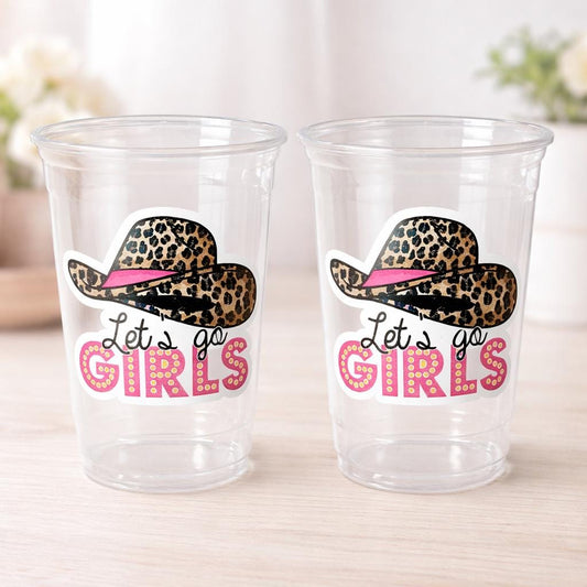 COWGIRL PARTY CUPS - Cowgirl Cups Cowgirl Party Decorations Cowgirl Bachelorette Party Cowgirl Hat Birthday Rodeo Party Cups Let's Go Girls