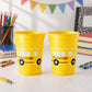 School Bus Party Cups - Reusable School Cups School Bus Birthday School Bus Party School Bus Favors Teachers Gift for Teacher Back To School