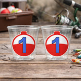 FISHING PARTY CUPS - Fishing Birthday Fishing First Birthday Party The Big One Fishing Bobber Decorations Gone Fishing Party Fish Bait Cups