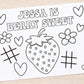 Strawberry Birthday Coloring Page, Berry Sweet Coloring Page, 1st Birthday Coloring Page, Strawberry Birthday Party Favors, Strawberry Party