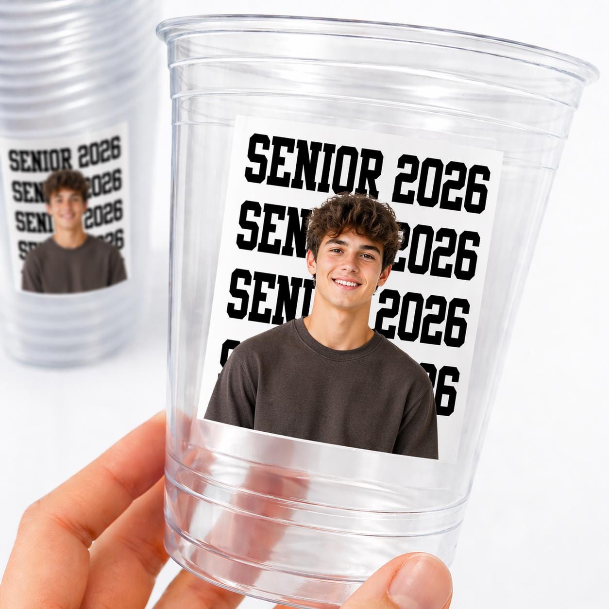 Custom Graduation Cups Custom Plastic Cups Personalized Photo Graduation Cups Custom Grad Photo Cups 2026 Graduation Party Cups Grad Favors