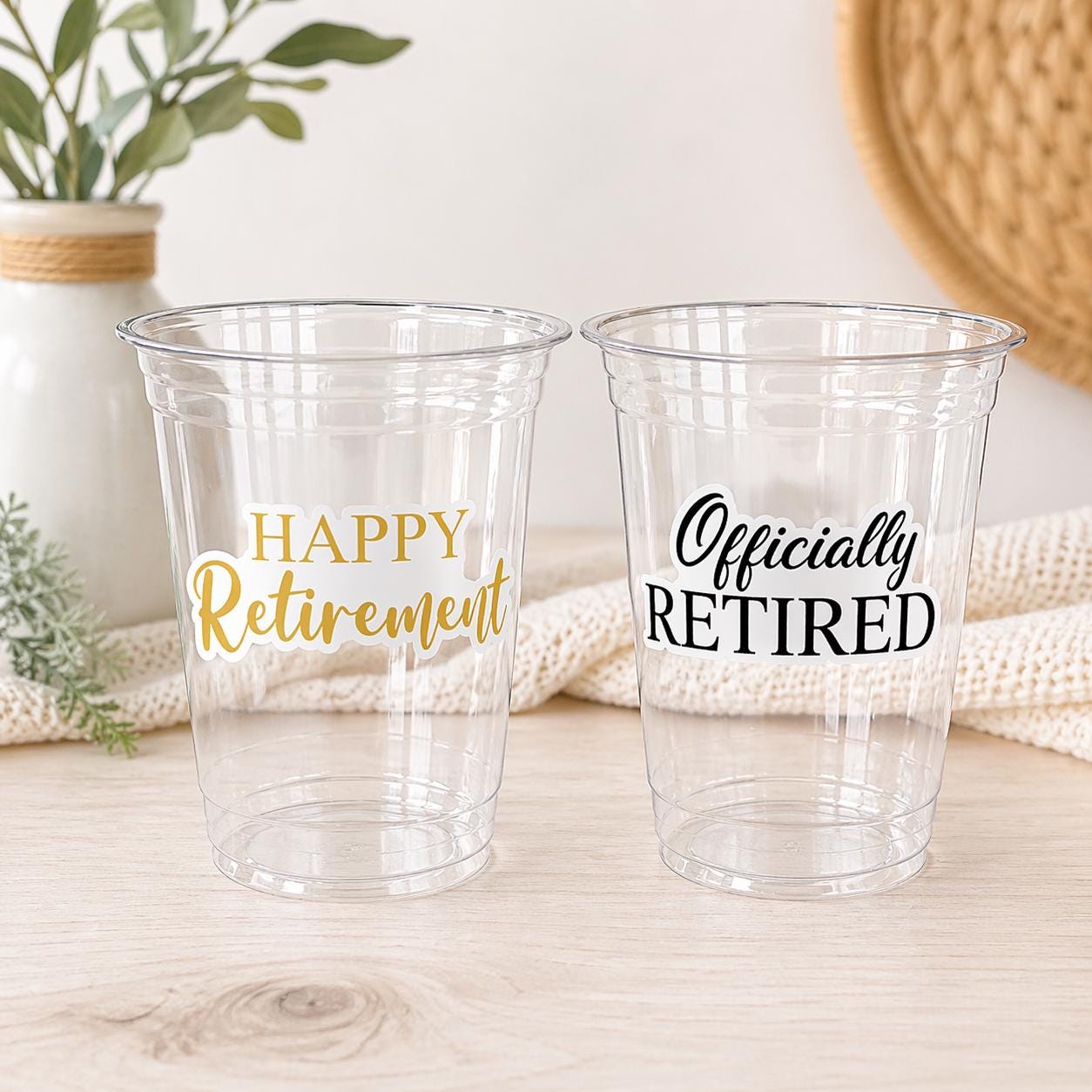 RETIREMENT PARTY CUPS - Retirement Party Favors Retired Party Cups Retirement Party Decorations Officially Retired Retirement Cups Retired