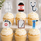 Doctor cupcake toppers, Medical Toppers, Nurse Cupcake Toppers, nurse party, RN Party, Nursing Graduation cupcake toppers