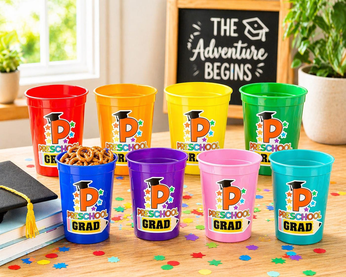 PRESCHOOL GRADUATION CUPS - Preschool Graduation Cups 2023 Preschool Cups Graduation Party Reusable Cups 2023 Party Favors Pre-K Party Cups
