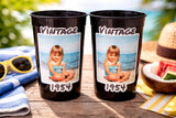 Custom Plastic Party Cups Personalized Party Cups Personalized 70th Birthday Cups Vintage 70th Cups 1954 Custom Face Party Cups Decorations