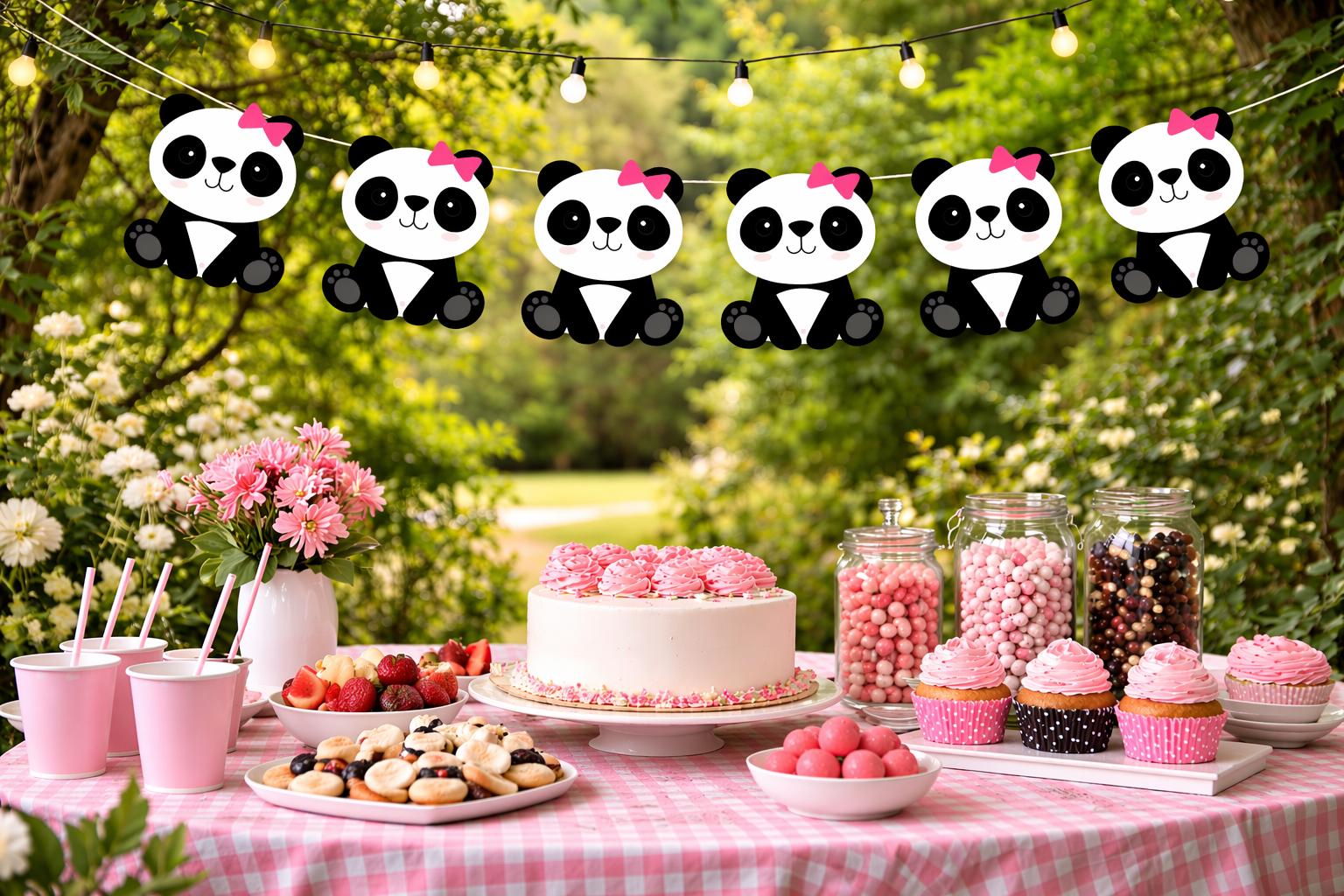 Panda Bear Garland, Panda Bear Banner, Panda Bear Decorations, Panda Banner, Panda Birthday, Panda Baby Shower Banner, Panda Nursery Banner