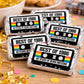 30 - 40th Birthday Cassette Tape Stickers 40th Birthday Stickers or Mini Candy Bar Wrapper Vintage 40th Birthday Best of 1985 Birthday