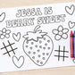 Strawberry Birthday Coloring Page, Berry Sweet Coloring Page, 1st Birthday Coloring Page, Strawberry Birthday Party Favors, Strawberry Party
