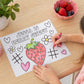Strawberry Birthday Coloring Page, Berry Sweet Coloring Page, 1st Birthday Coloring Page, Strawberry Birthday Party Favors, Strawberry Party