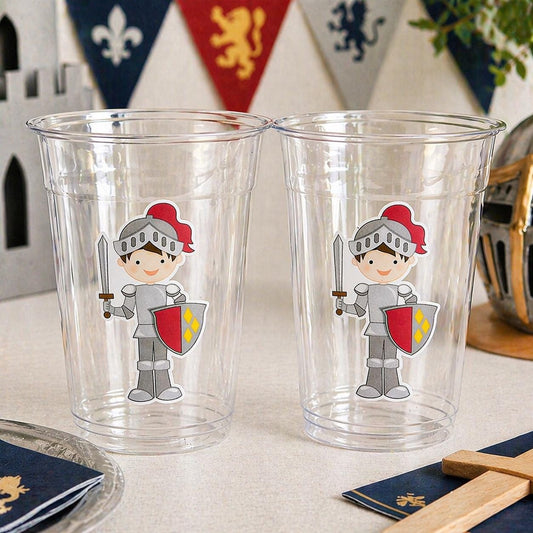 KNIGHT PARTY CUPS - Knight Birthday Cups Knight Party Decorations Dragon Party Dragon Birthday Medieval Knight Party Favors Castle Party