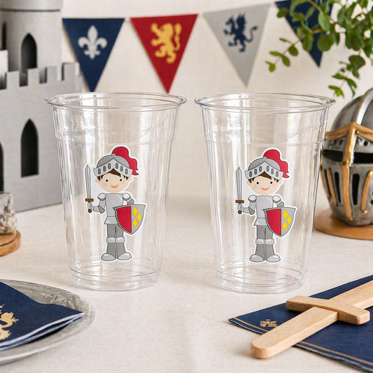 KNIGHT PARTY CUPS - Knight Birthday Cups Knight Party Decorations Dragon Party Dragon Birthday Medieval Knight Party Favors Castle Party
