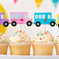 School Bus Cupcake Toppers, Pink School Bus, Blue School Bus, Cake Toppers, Bus Birthday Party Decorations, Bus Party Supplies, School Party