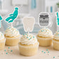 Dentist Cupcake Toppers Dental Party Decor Tooth Cupcake Picks Dentist Theme Birthday Dental Graduation Tooth Fairy Party Decorations 12pcs
