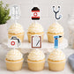 Doctor cupcake toppers, Medical Toppers, Nurse Cupcake Toppers, nurse party, RN Party, Nursing Graduation cupcake toppers