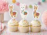 Llama Cupcake Toppers, Llama Cupcake Picks, Llama Birthday, Llama Party, Llama Decorations, Llama Party Supplies